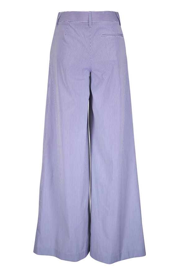 TWP - New Didi Midnight Stripe Pleated Wide-Leg Pant