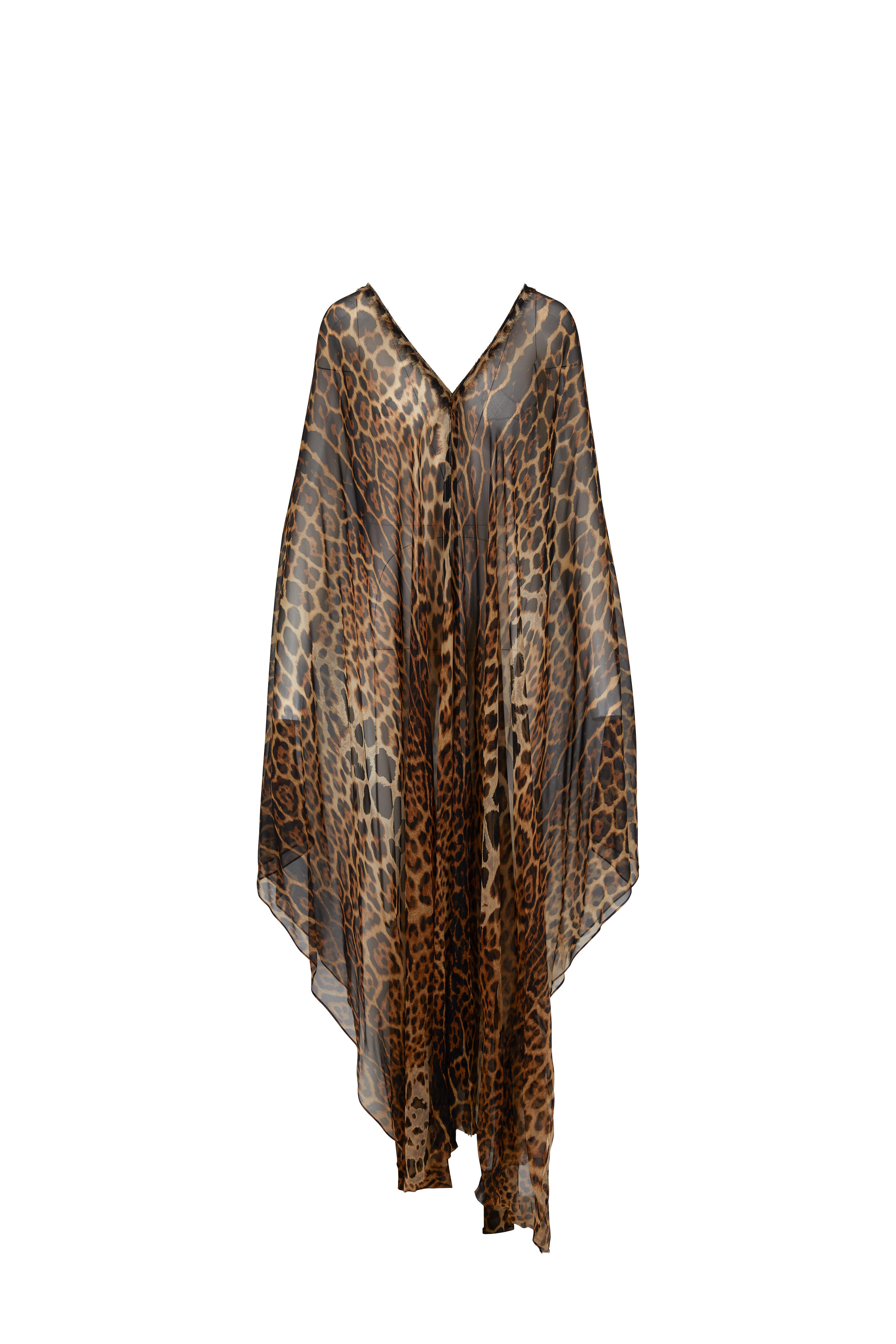 Saint Laurent - Leopard Silk Chiffon Caftan