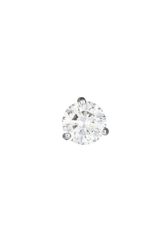 Louis Newman Platinum Diamond Studs - view 2
