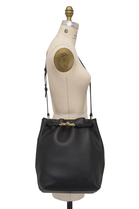 Bottega Veneta Andiamo Black Leather Bucket Bag - view 6