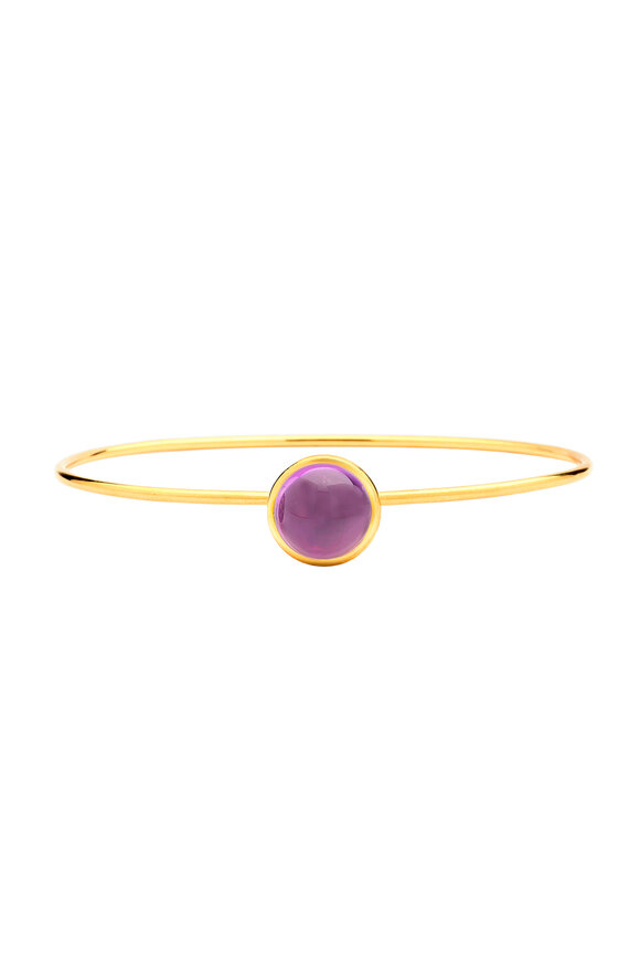 Syna - 18K Yellow Gold Amethyst Stackable Bracelet
