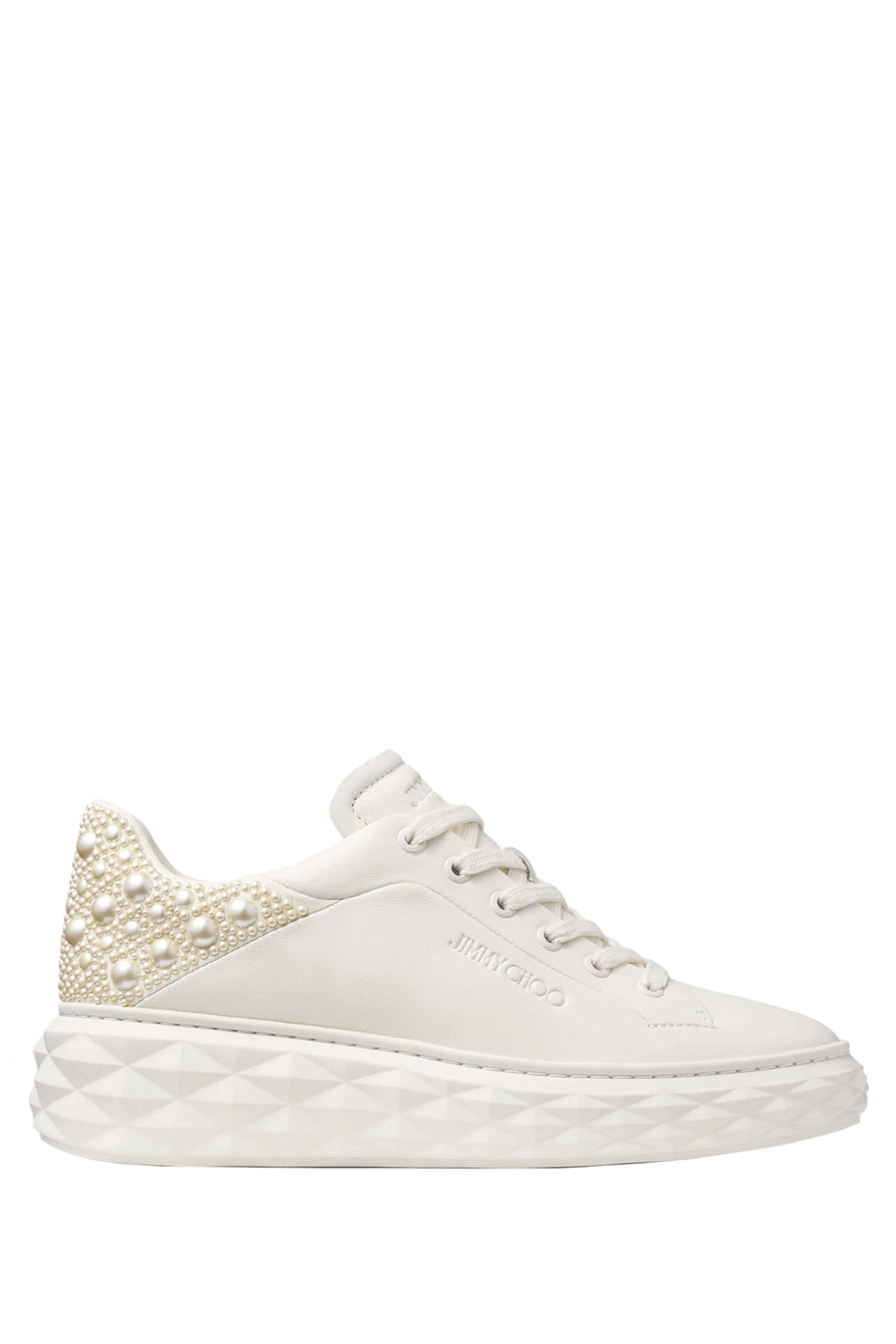 Jimmy Choo - Pearl Diamond Maxi Sneaker in Latte