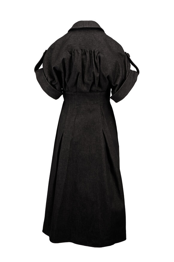 Carolina Herrera Denim Black Shirt Dress - view 2