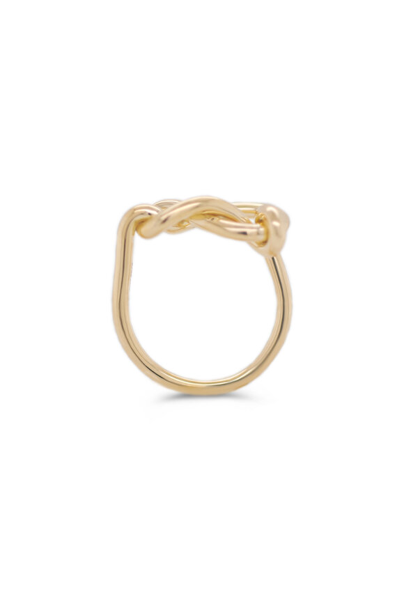 Kali Zoe 18k Yellow Gold Small Love Knot Ring - view 2