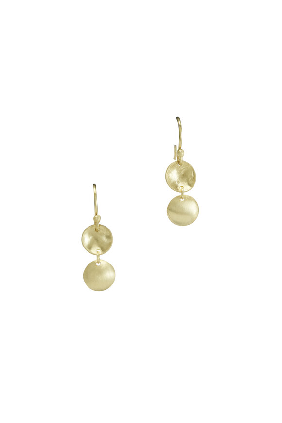 Mindy Fox Double Disc Drop Earrings