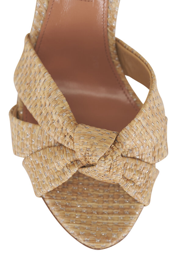 Aquazzura Nina Natural Block Sandal, 85mm - view 5