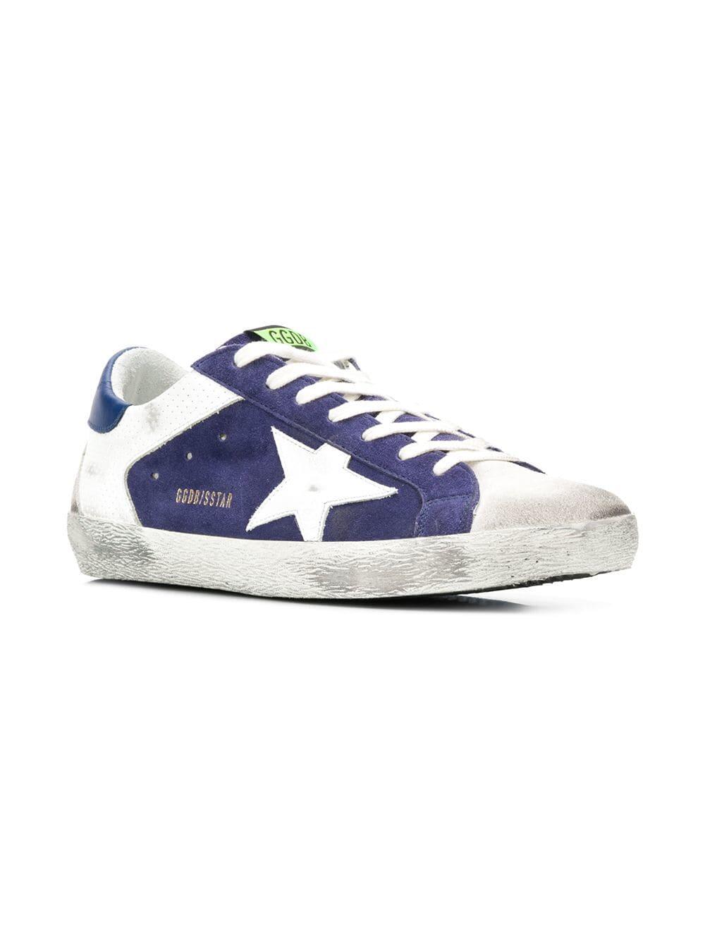 Golden Goose - Superstar Navy Suede White Star Sneaker