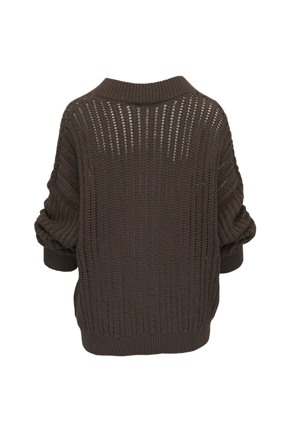 Brunello Cucinelli - Chocolate Brown Cotton Knit Sweater