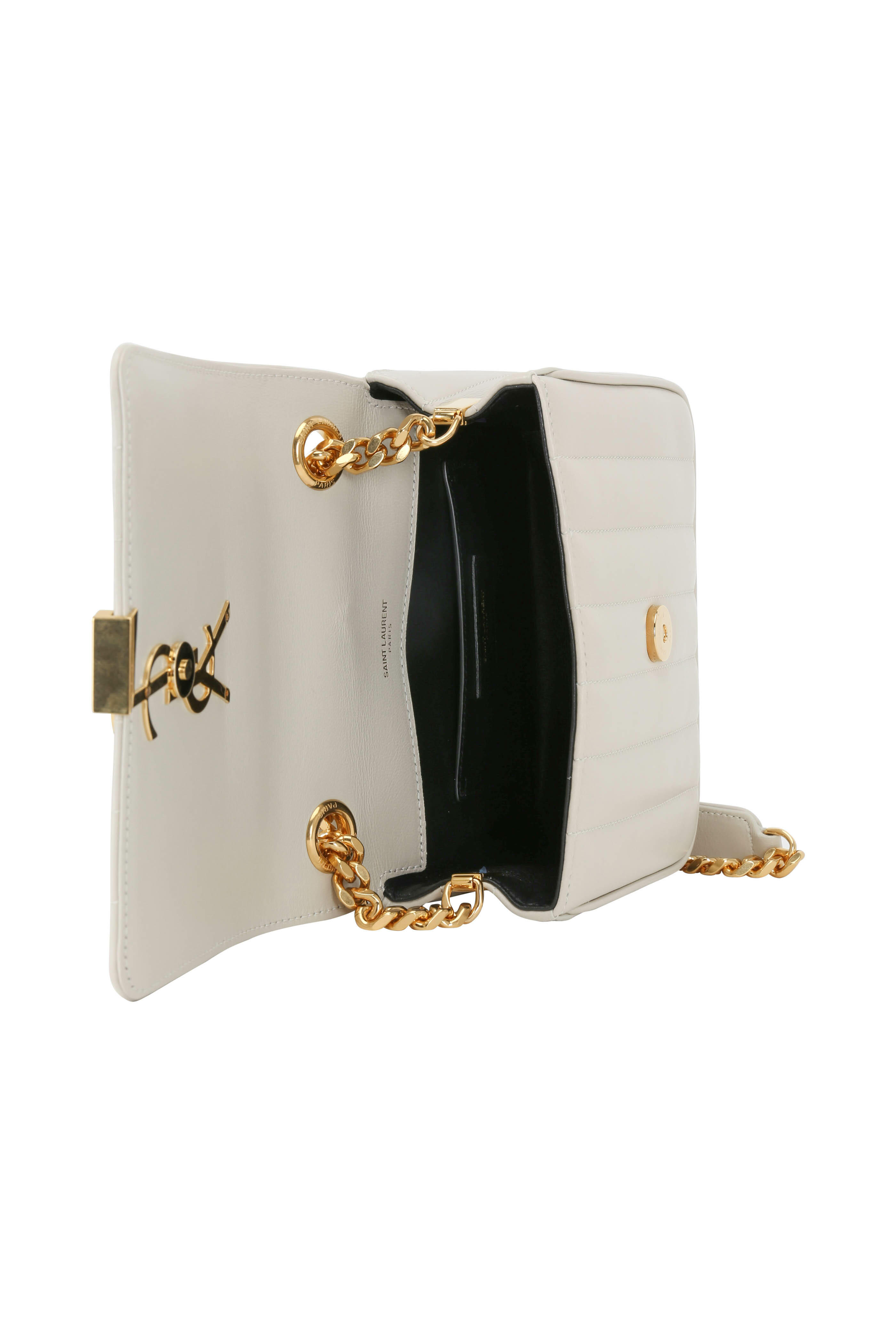 Saint Laurent - Vicky Vintage White Quilted Small Crossbody