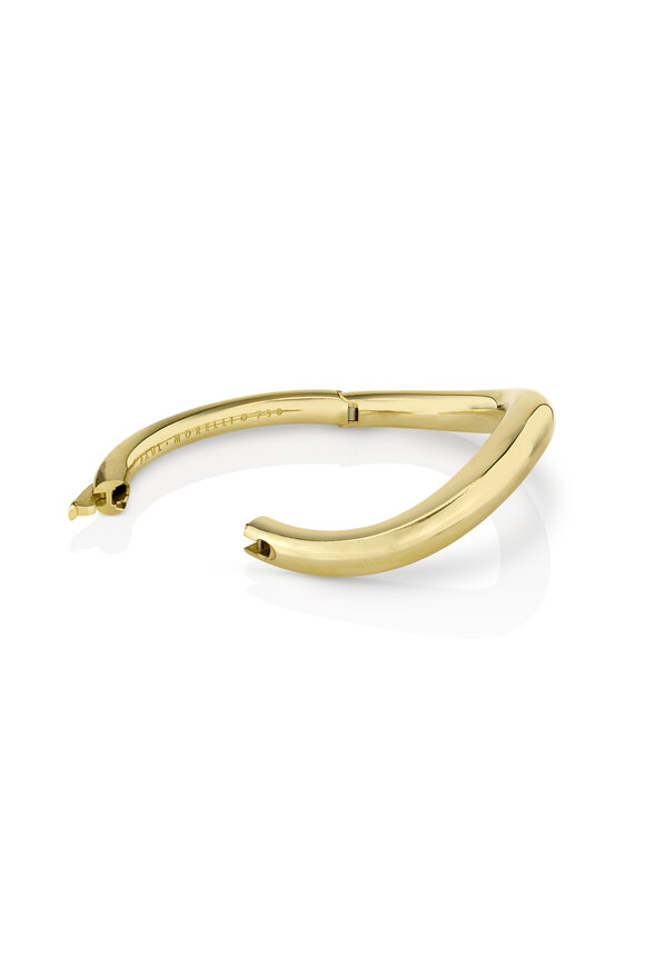 Paul Morelli 18k Yellow Gold Ultimate Wavy Bangle Bracelet - view 2