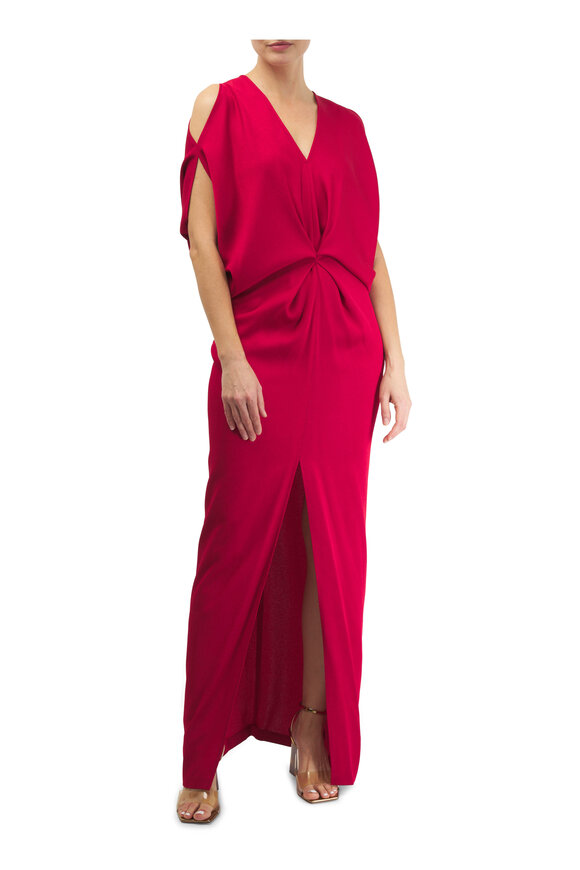 Zero + Maria Cornejo - Miu Long Rouge Eco Drape Dress