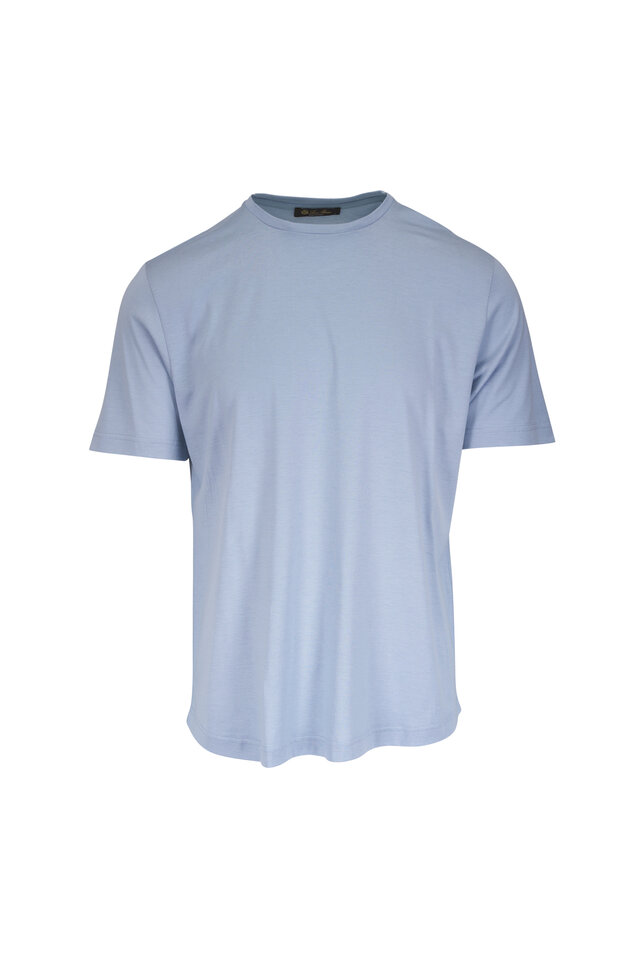 Loro Piana - Regatta Blue Cotton Polo | Mitchell Stores