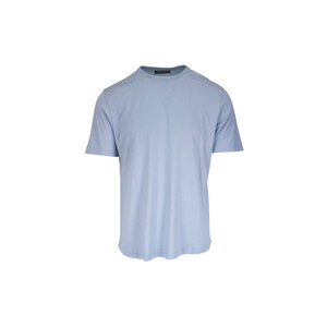 Loro Piana Tシャツ Mサイズ Loro Piana - Light Blue Silk & Cotton T-Shirt | Mitchell Stores