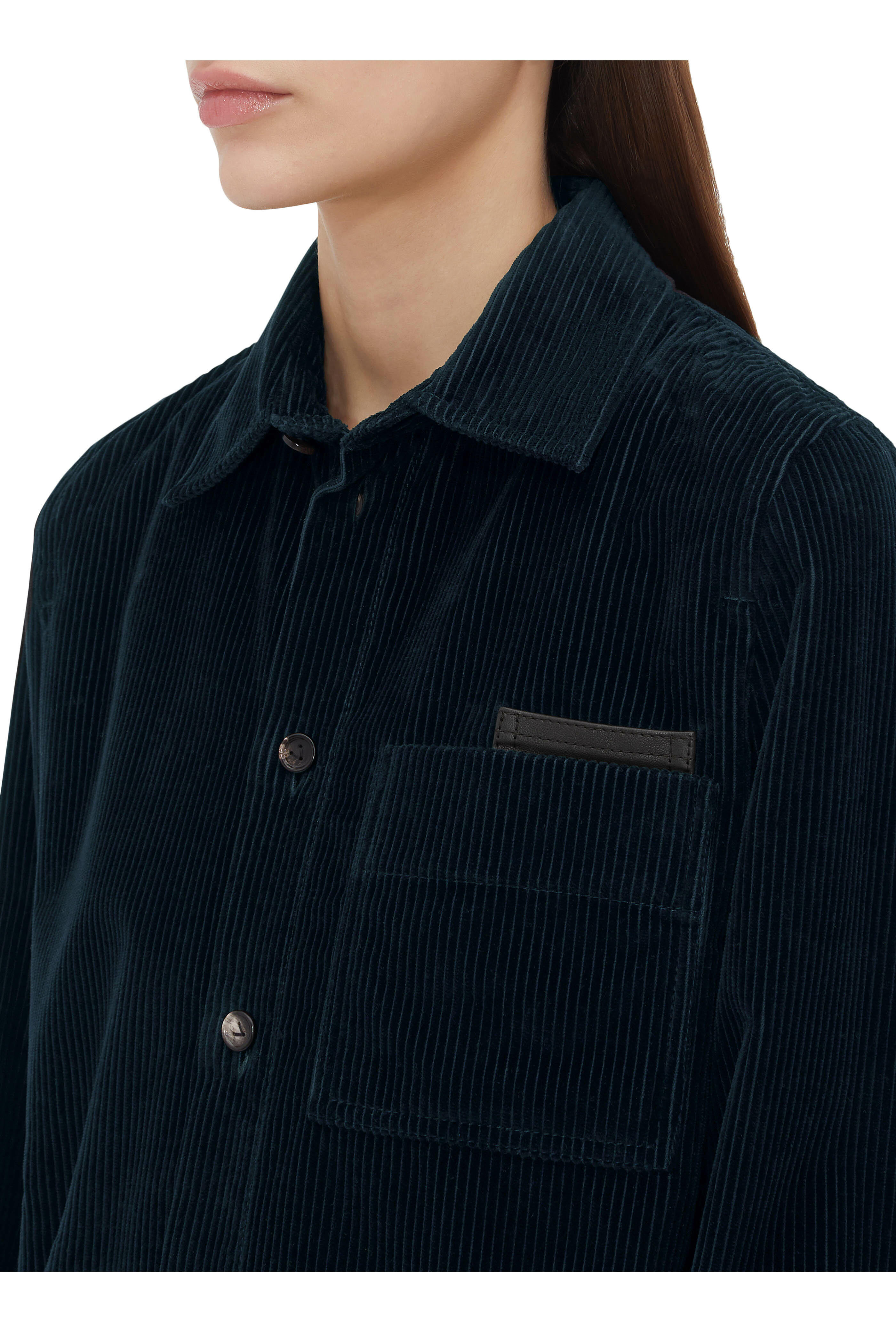 【送料&関税込】Bottega Veneta Midnight Blue Cotton Cropped Bottega Veneta Light Cotton Twill Padded Jacket - Midnight