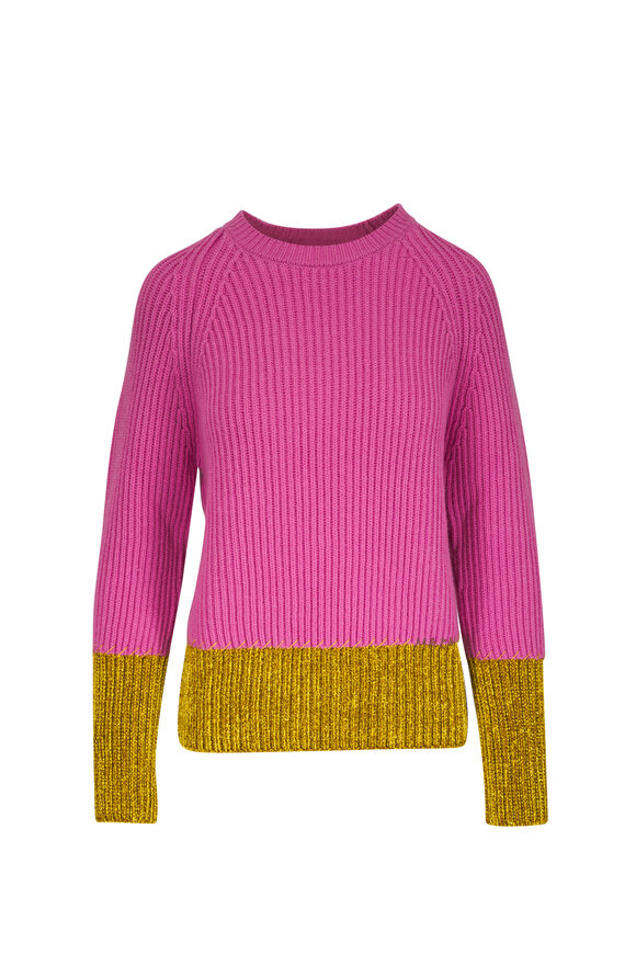 Marni Pink & Mocha Colorblock Sweater