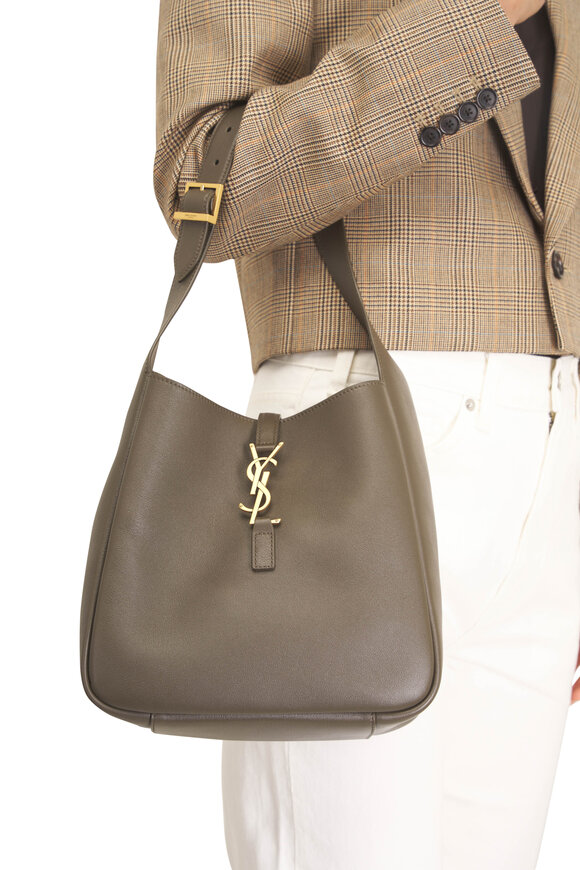 Saint Laurent Small Le 5 À 7 Light Musk Leather Hobo - view 2