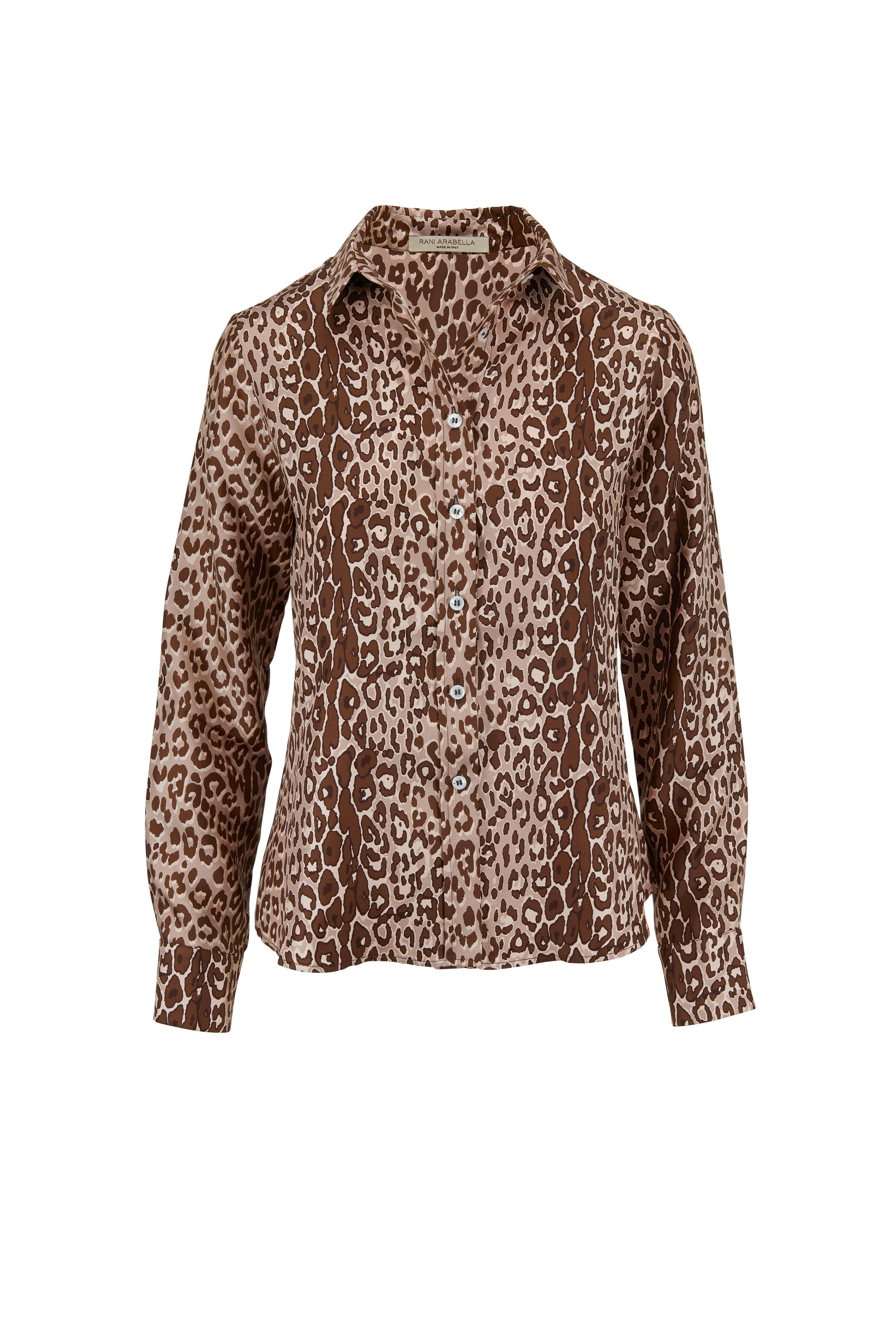 SILK PRINTED SHIRT: POODLE: IVORY - RANI ARABELLA