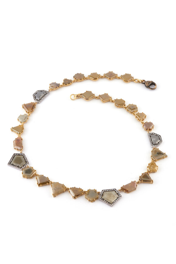 Sylva & Cie 18k Yellow Gold Rough Cut Diamond Necklace - view 1
