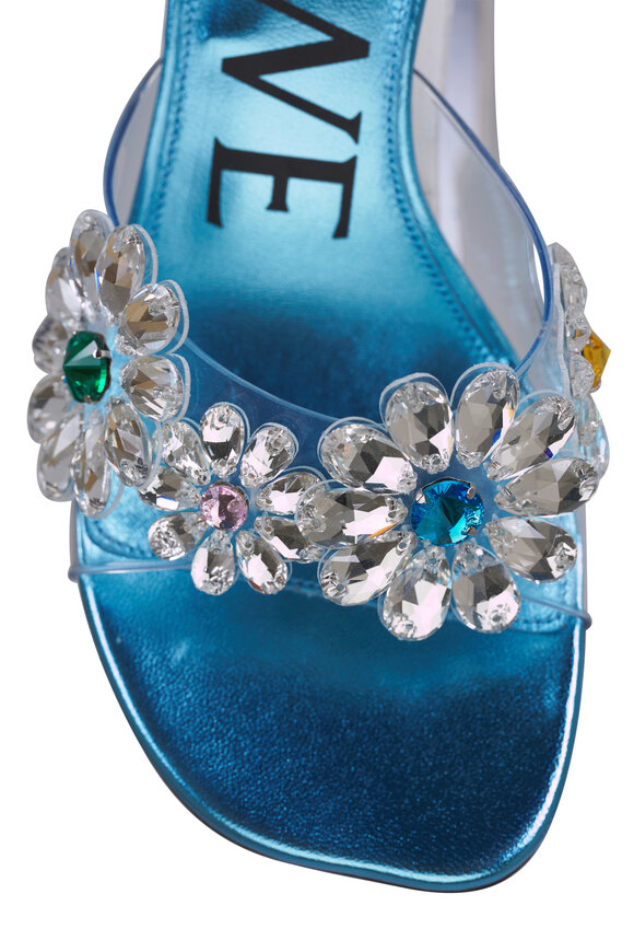 Loewe Toy Crystal Flower Turquoise Sandal, 45mm - view 5