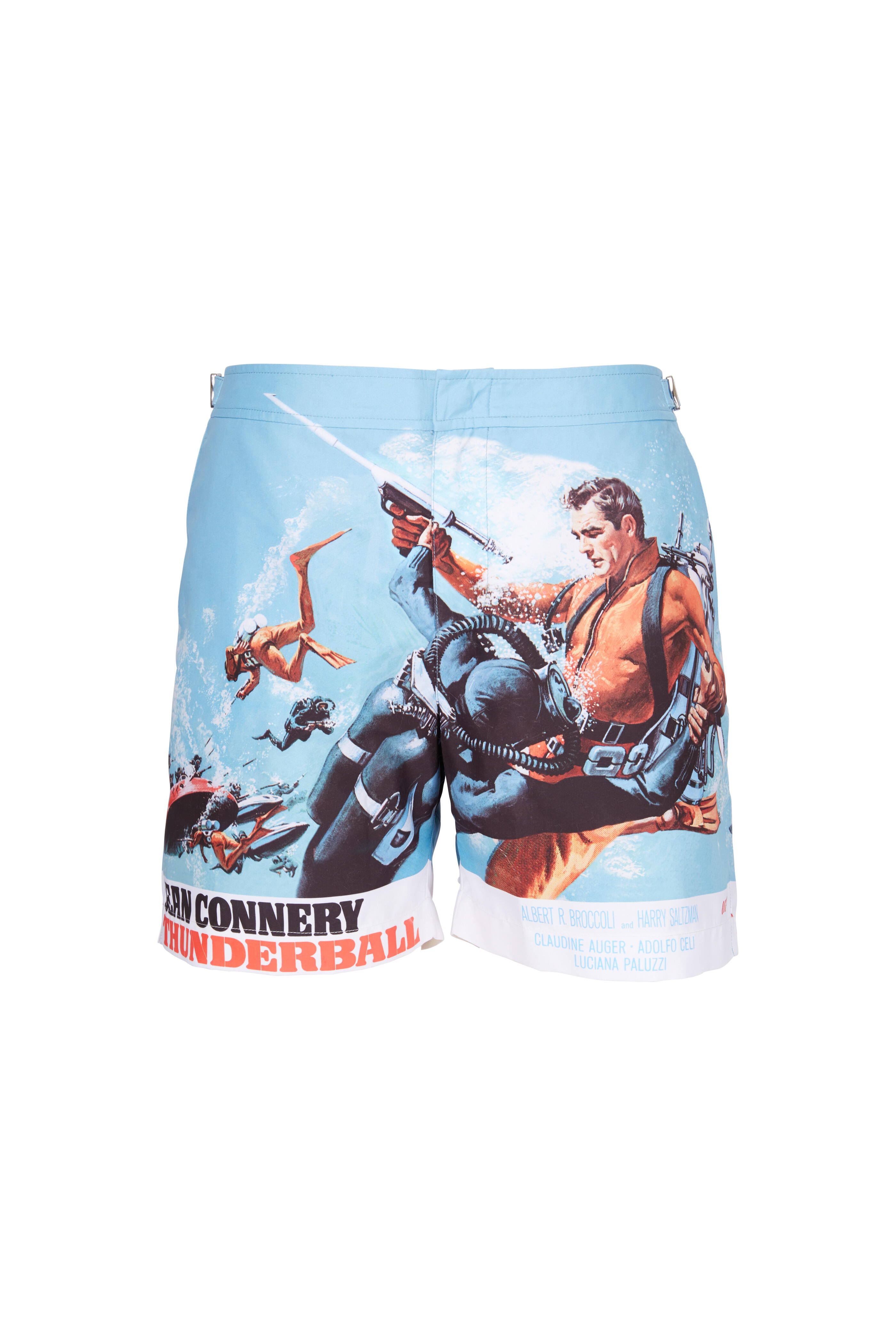 ORLEBAR BROWN スイムウェア Navy/Cloud Fenella Jacquard Mid-Length Swim Shorts | Orlebar