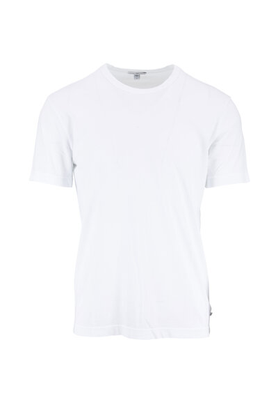James Perse - White Cotton V-Neck T-Shirt | Mitchell Stores