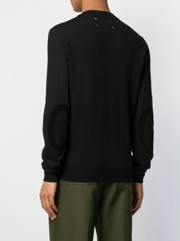 希少 Maison Margiela Elbow Patch Crewneck MAISON MARGIELA 14 SUEDE ELBOW PATCH CREW LUXURY KNIT MEN'S M | eBay