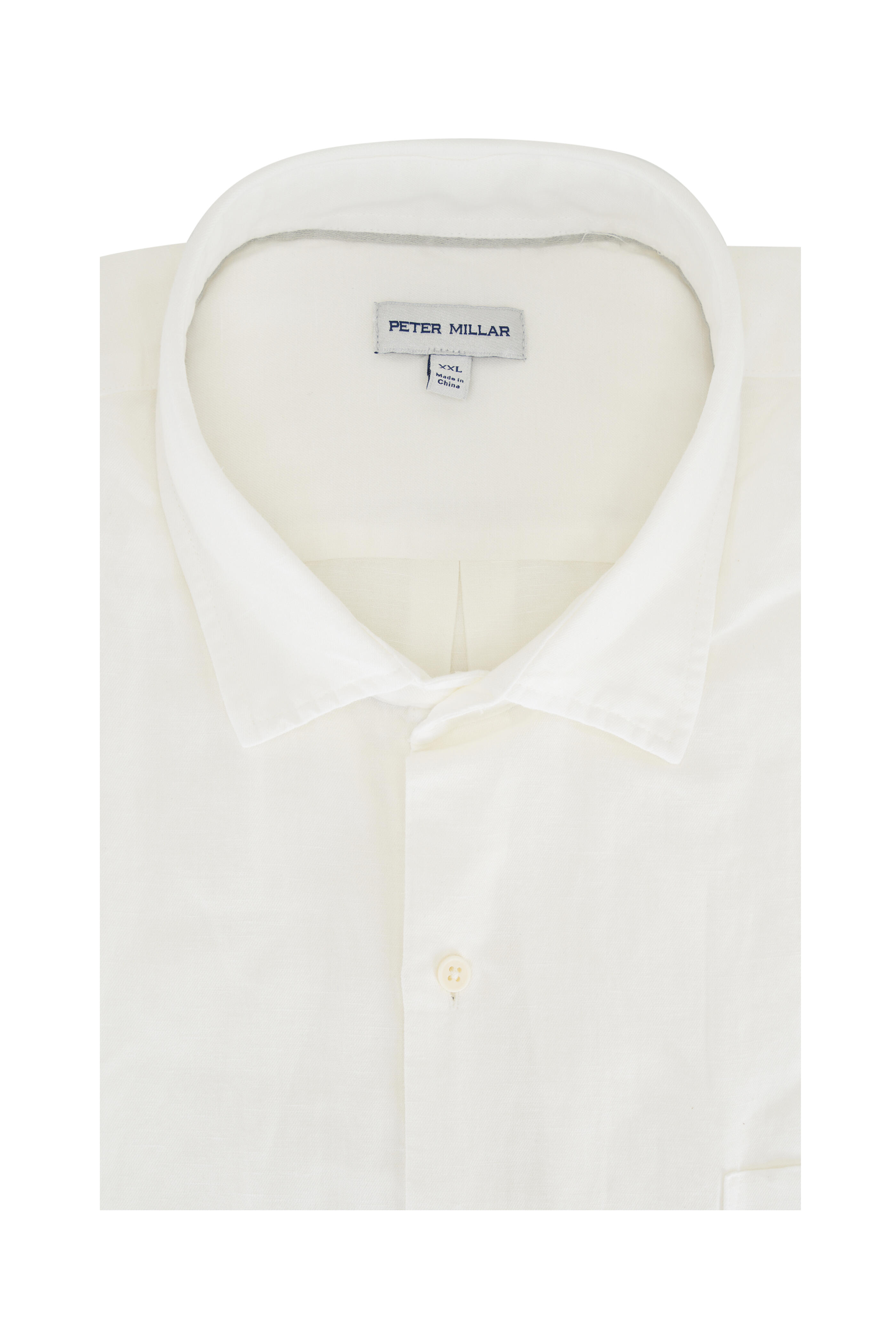 Peter Millar - Solid White Linen & Cotton Sport Shirt