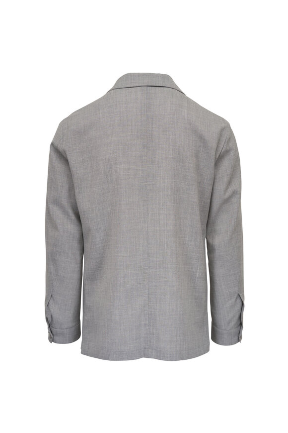 Atelier Munro Light Gray Wool, Silk & Linen Informal Jacket - view 3