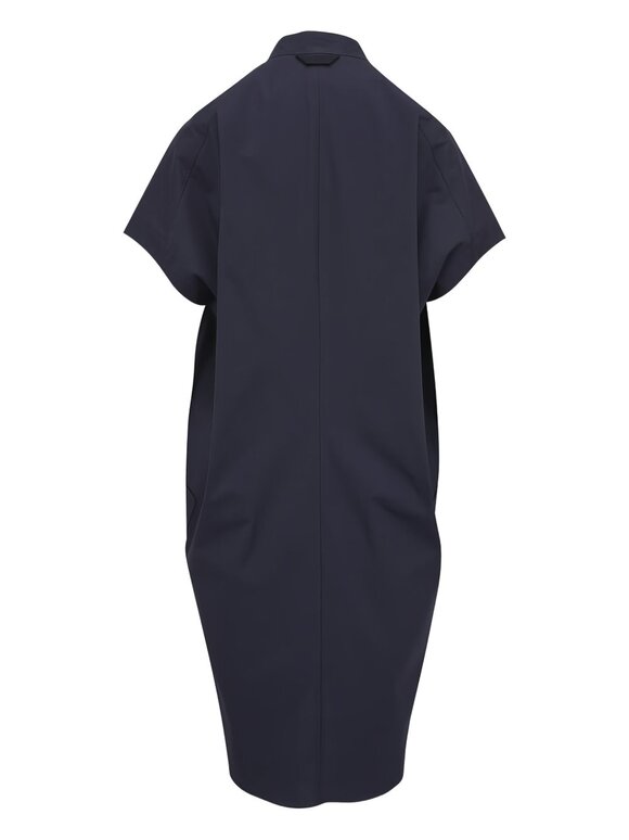Zero + Maria Cornejo Fin Gaban Navy Cotton Broadcloth Stretch Dress - view 3