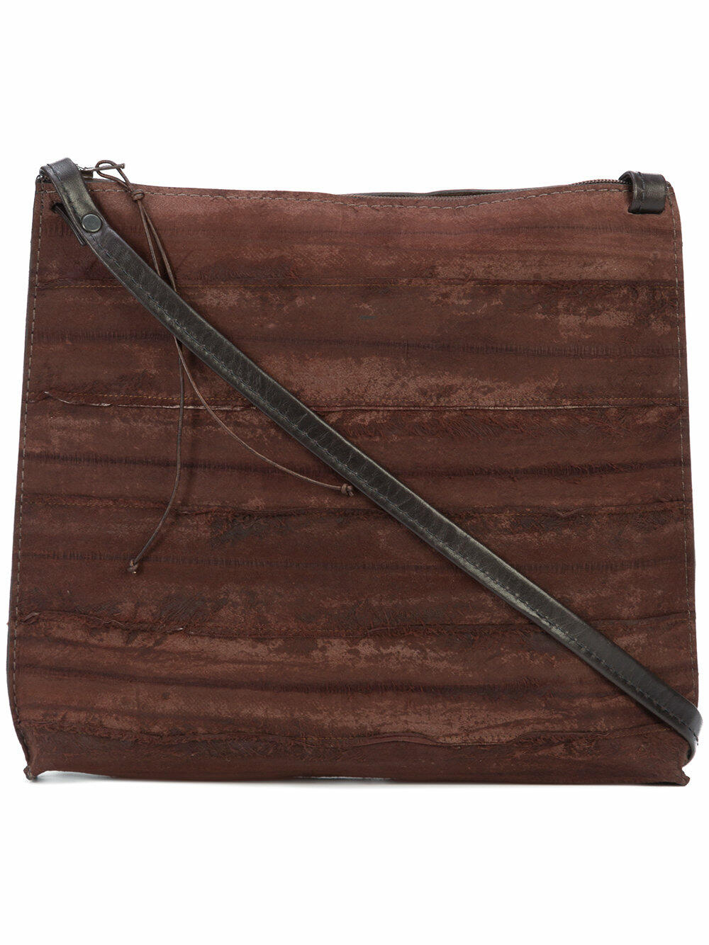 B May Bags - Espresso Reverse Eel Large Strappy Pouch