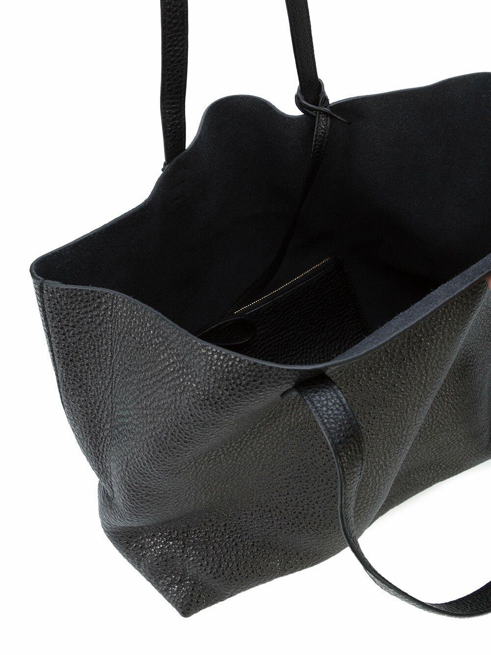 Mansur Gavriel - Black Pebbled Soft Leather Large Tote