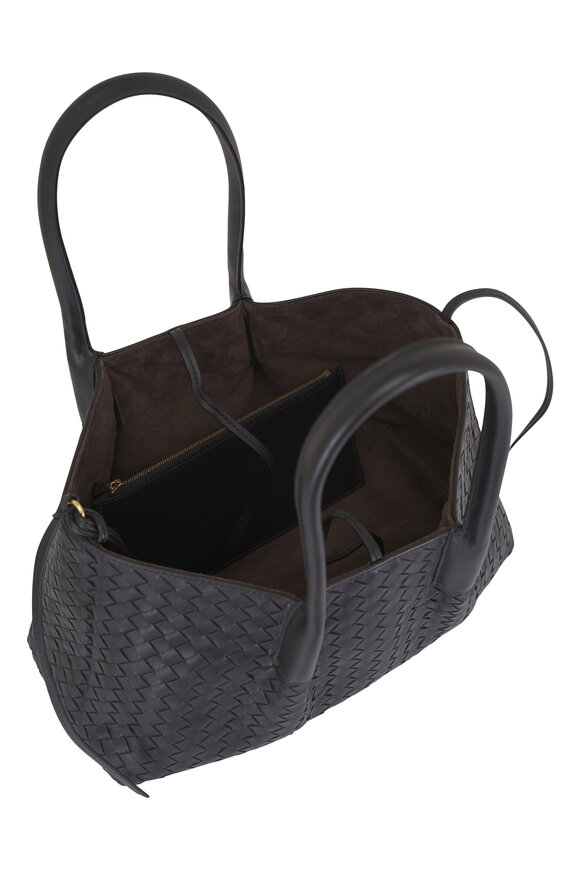 Bottega Veneta Pinacoteca Black & Fondant Woven Leather Tote - view 7