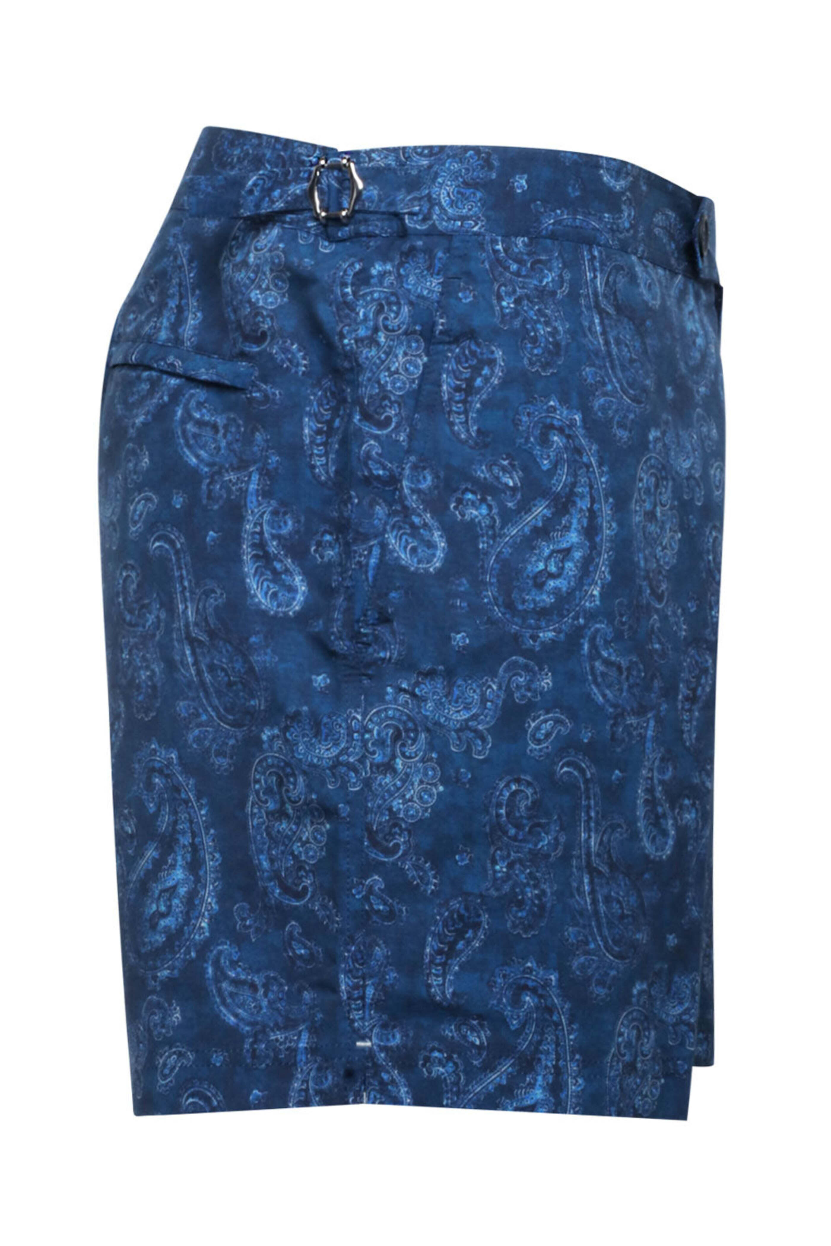 Brunello Cucinelli - Blue Paisley Swim Shorts