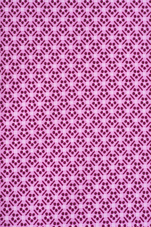 Zegna - Pink Geometric Silk Tie