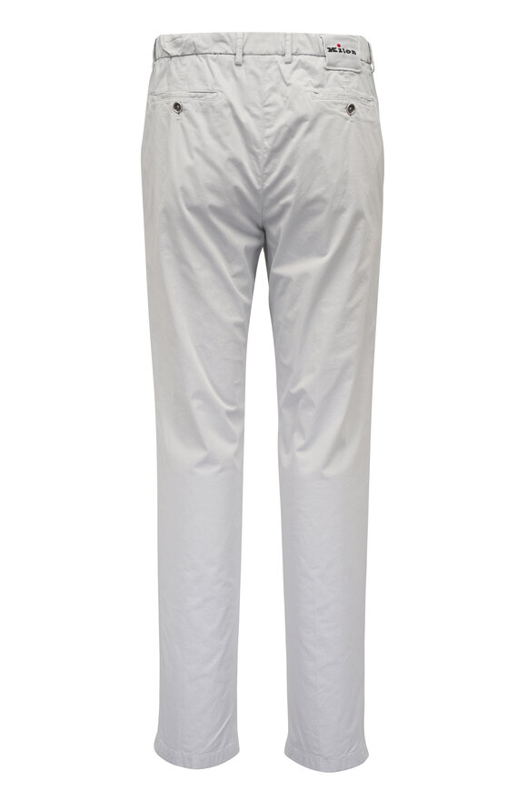 Kiton Gray Stretch Casual Poplin Pant - view 2