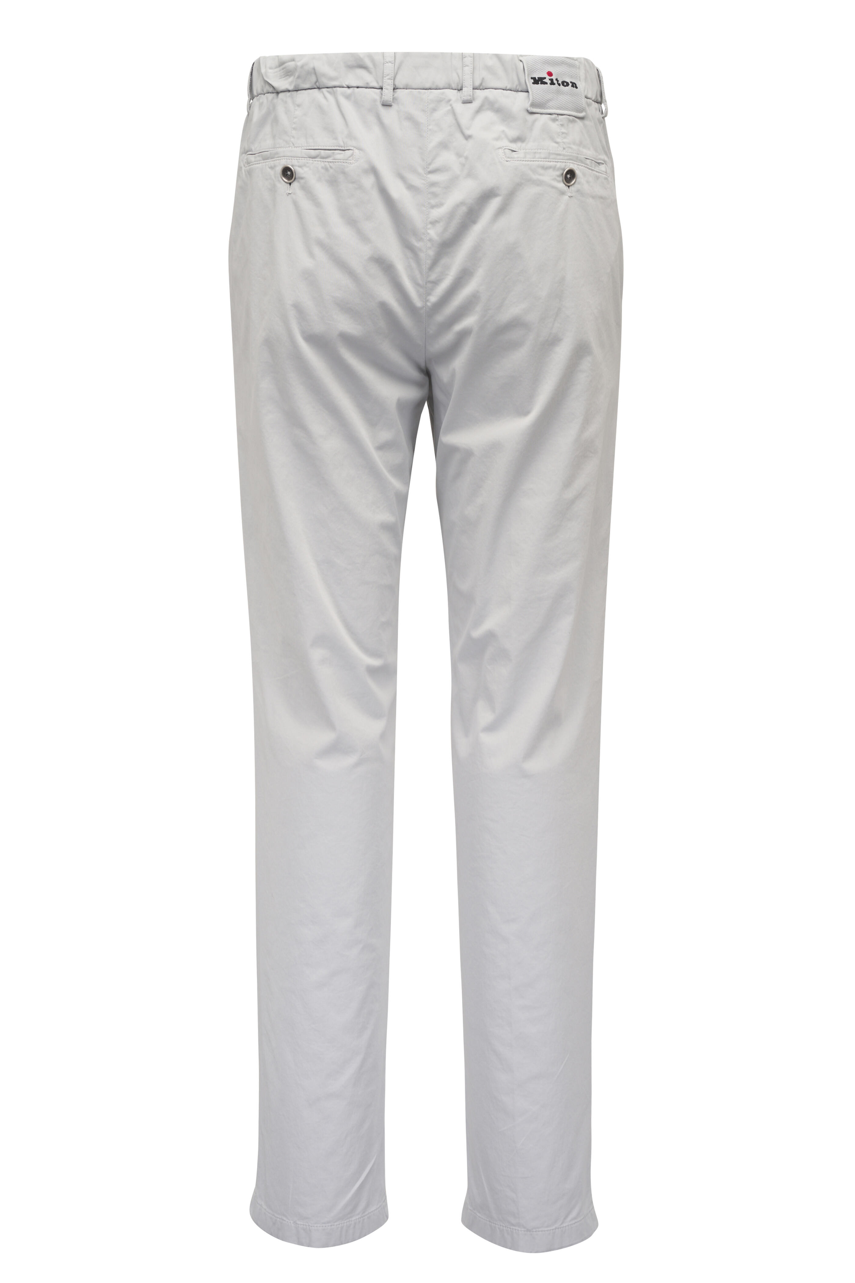 Kiton - Gray Stretch Casual Poplin Pant - view 2