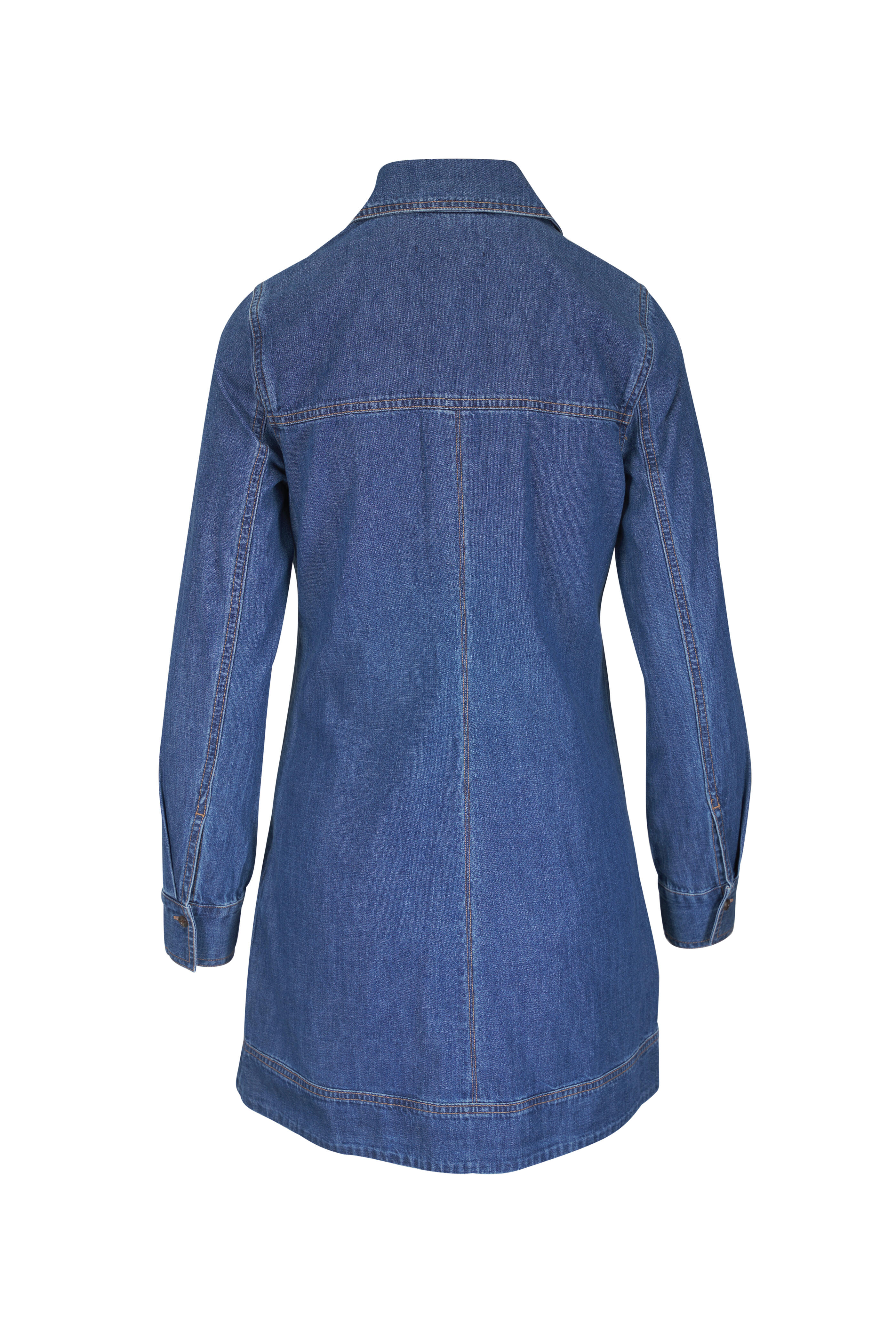 Veronica Beard - Pryce Bandlit Light Cotton Mini Shirt Dress - view 2