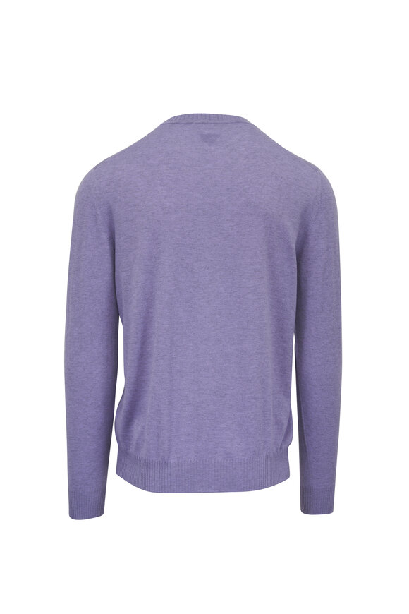 Maurizio Baldassari Lilac Cashmere Crewneck Sweater - view 3