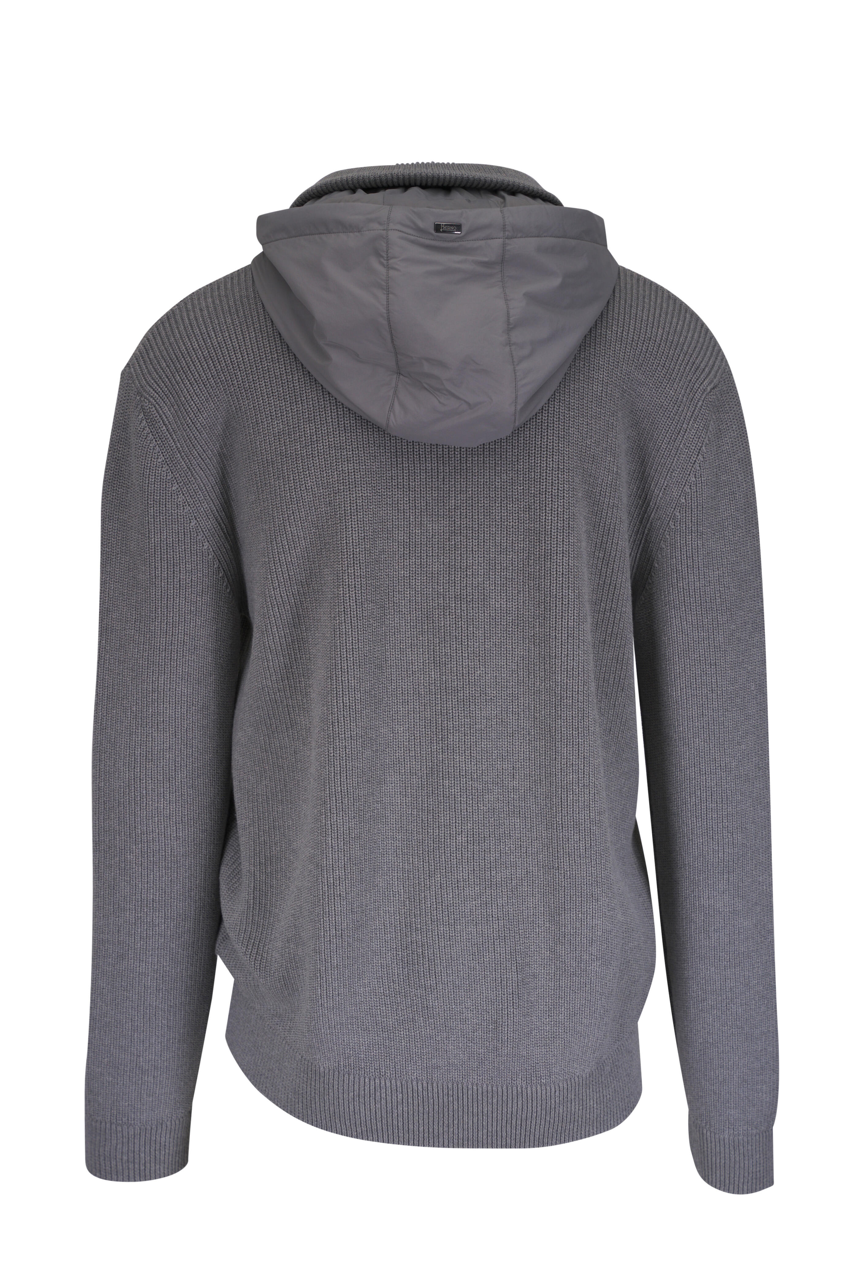 Herno - Gray Knit Bomber Jacket | Mitchell Stores