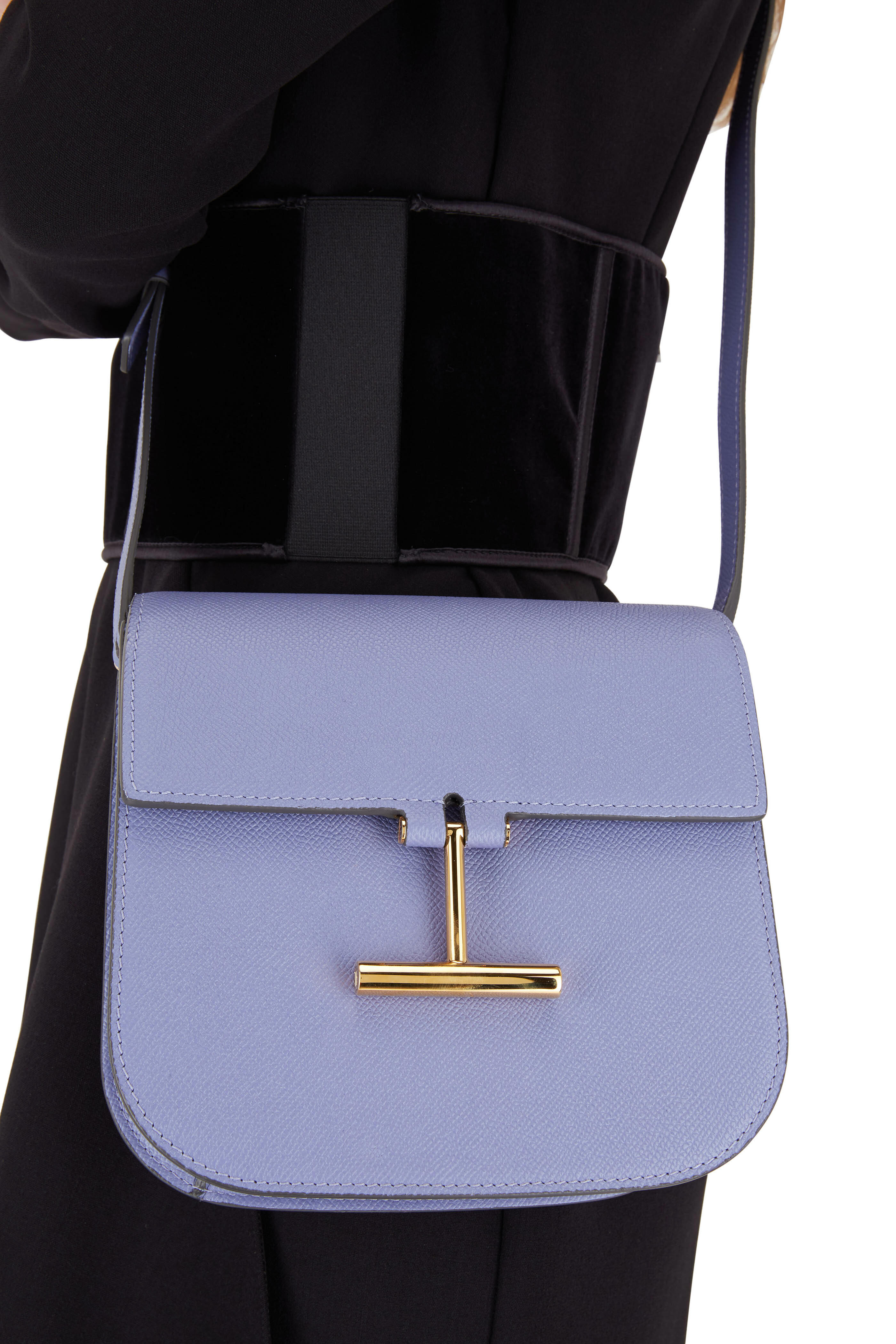 Tom Ford - Tara Hydrangea Leather T Clasp Mini Crossbody