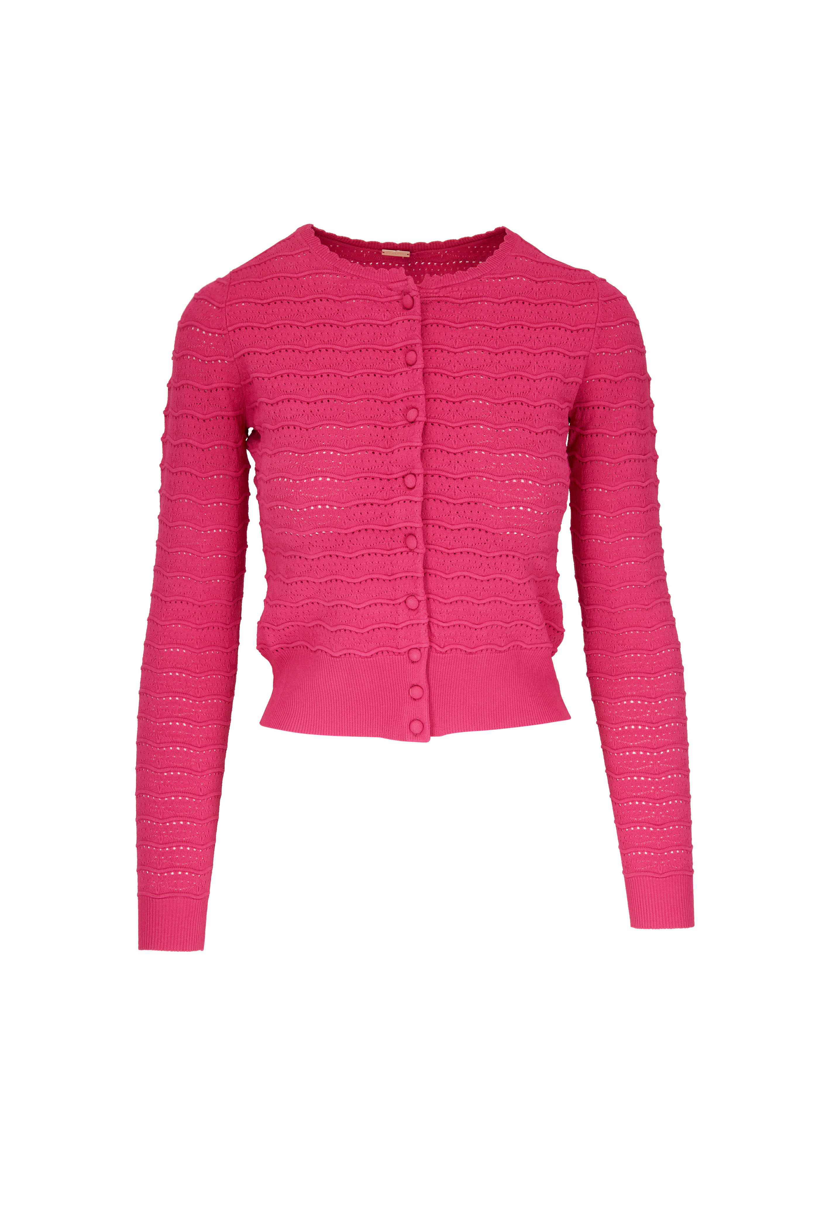Adam Lippes - Pink Cropped Cardigan