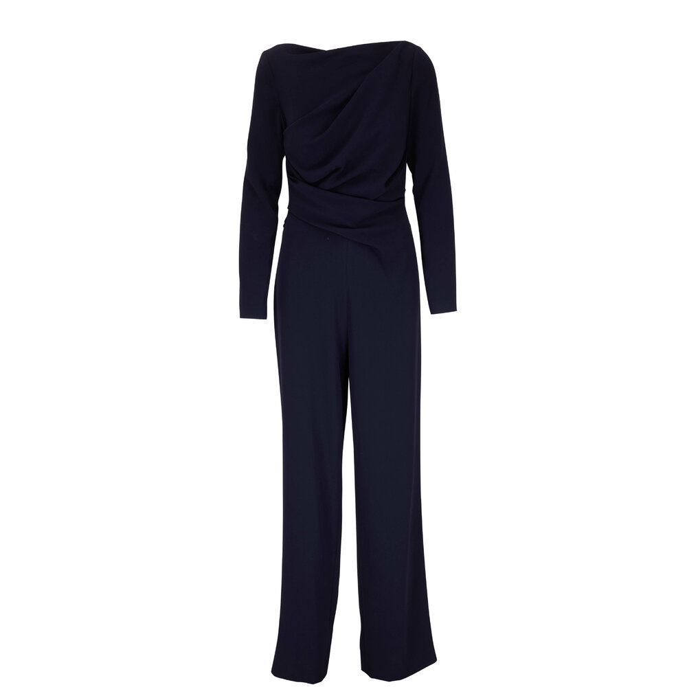 Talbot Runhof - Midnight Drape Waist Jumpsuit | Mitchell Stores