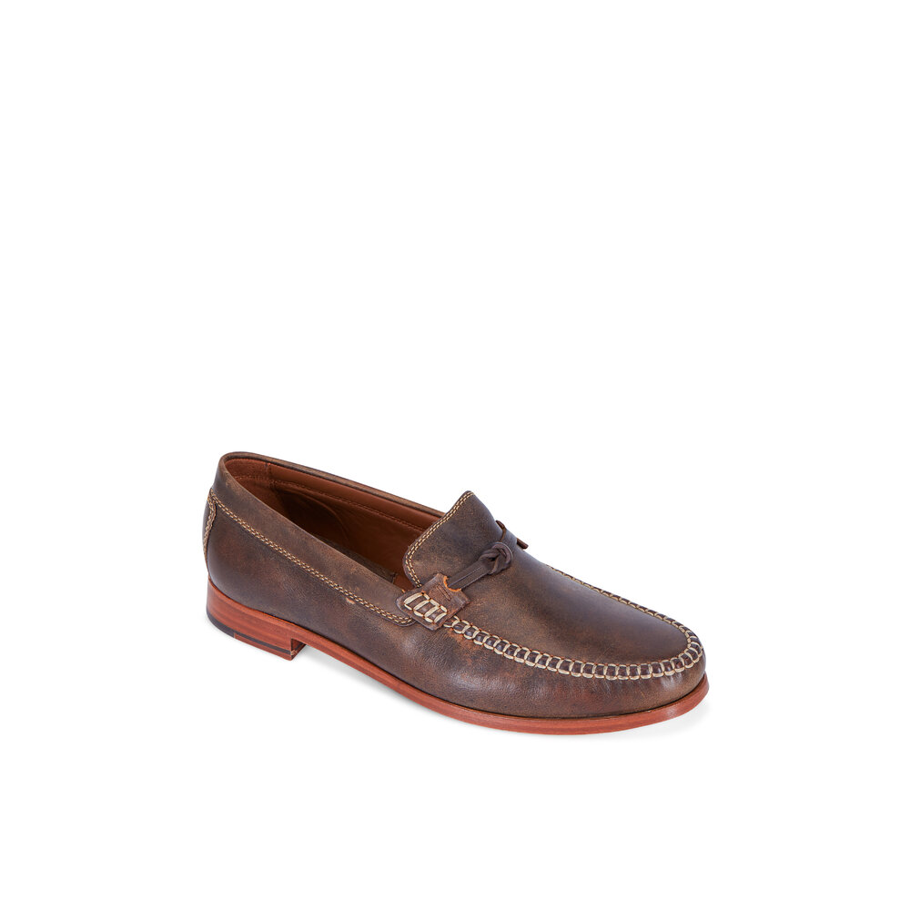 Trask Sawyer Brown Burnished Leather Loafer Mitchell Stores