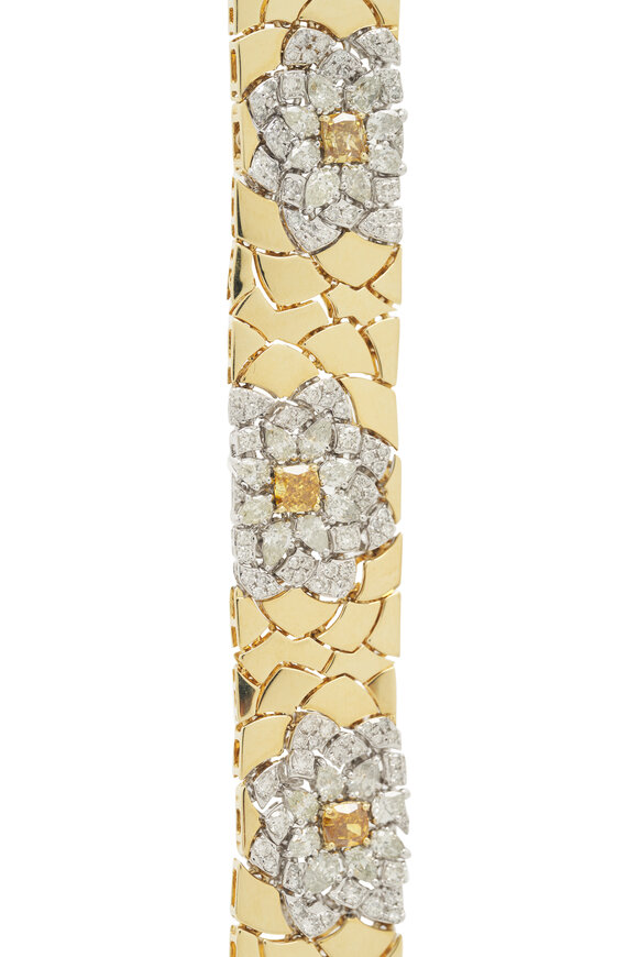 Sutra - 18k Yellow & White Gold Diamond Bracelet