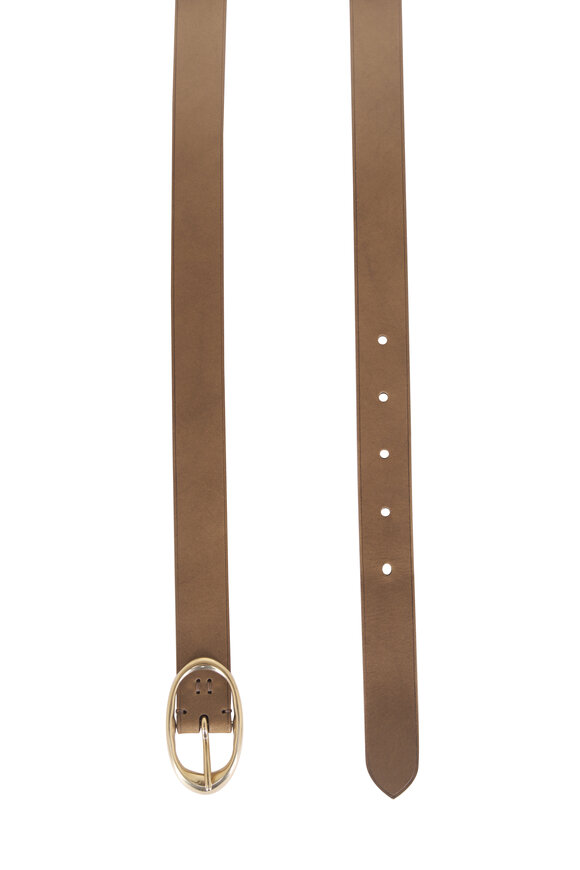 TWP Narrow Leather Belt, 25mm - view 2