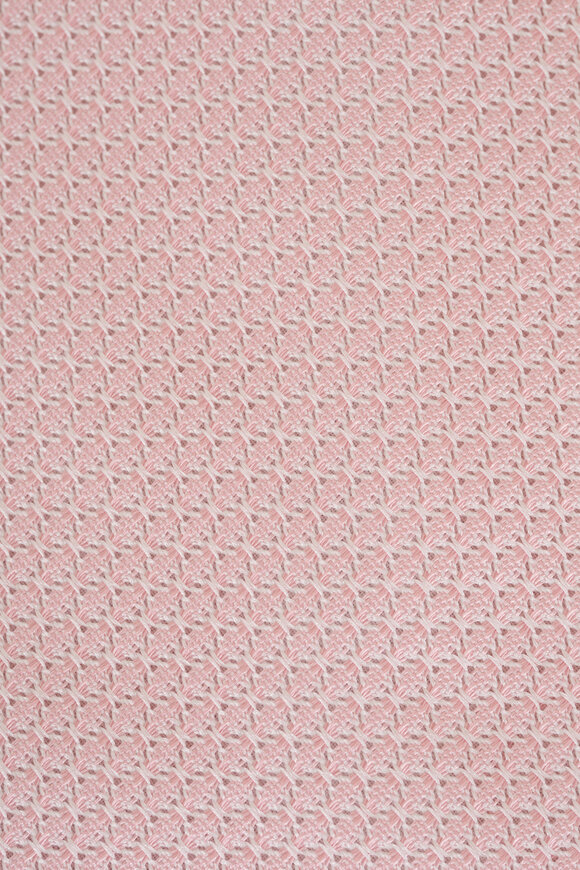 Robert Jensen Grenadine Pink Textured Silk Necktie - view 2