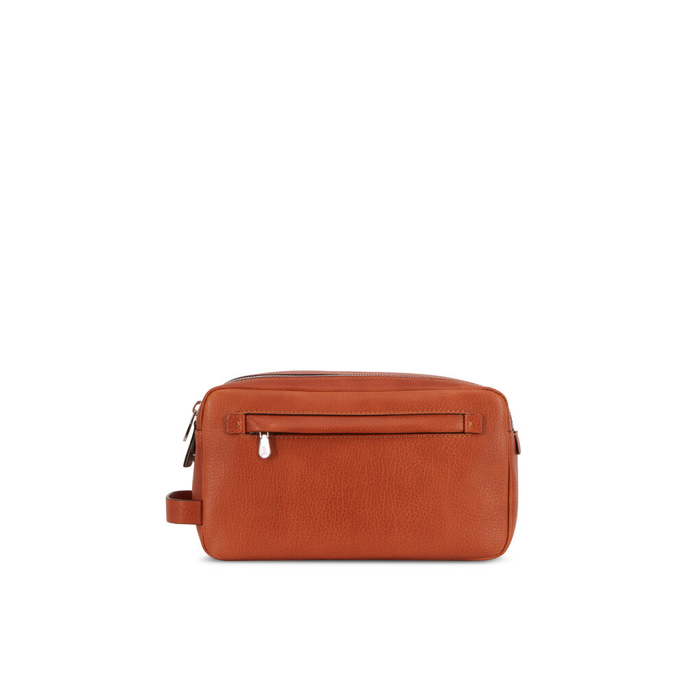 Brunello Cucinelli - Beige Grained Leather Travel Case