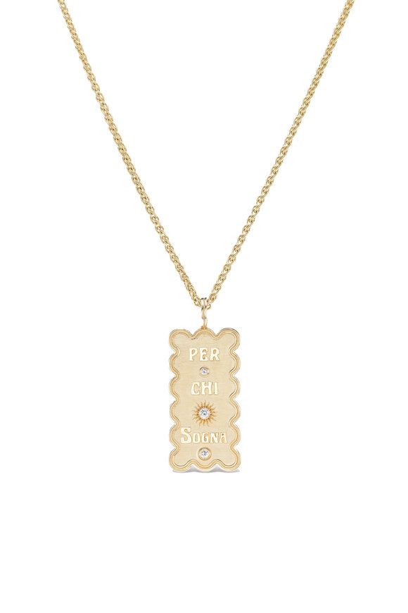 Marlo Laz 14k Yellow Gold "Per Chi Signa" Dream Token