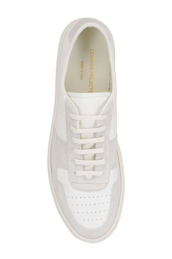 Common Projects BBall White Leather & Suede Low Top Sneaker - view 4