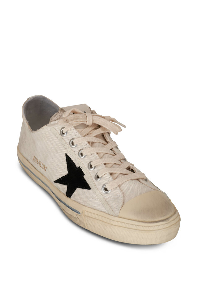 Golden Goose - V-Star Binding Navy & Silver Canvas Sneaker